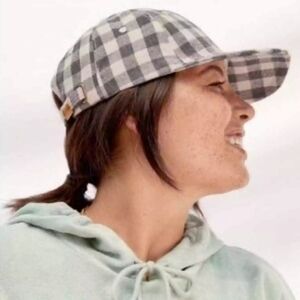 Cocus Pocus Buffalo Check Plaid Hat - Grey/Cream Baseball Cap